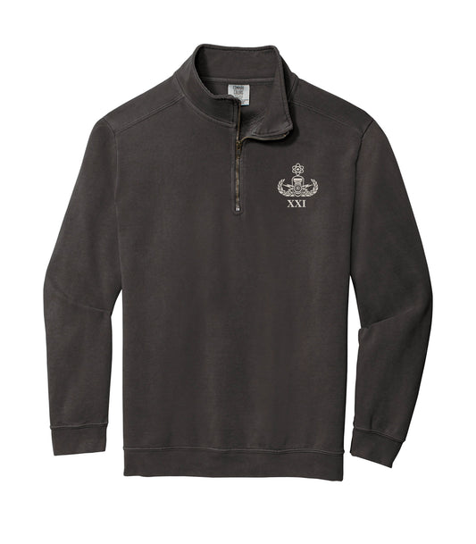 21st EOD Embroidered Quarter Zip Sweatshirt