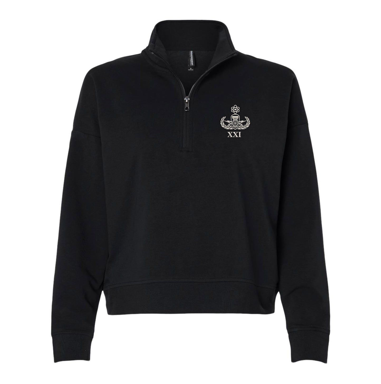 21st EOD Embroidered Women's Quarter Zip Sweatshirt